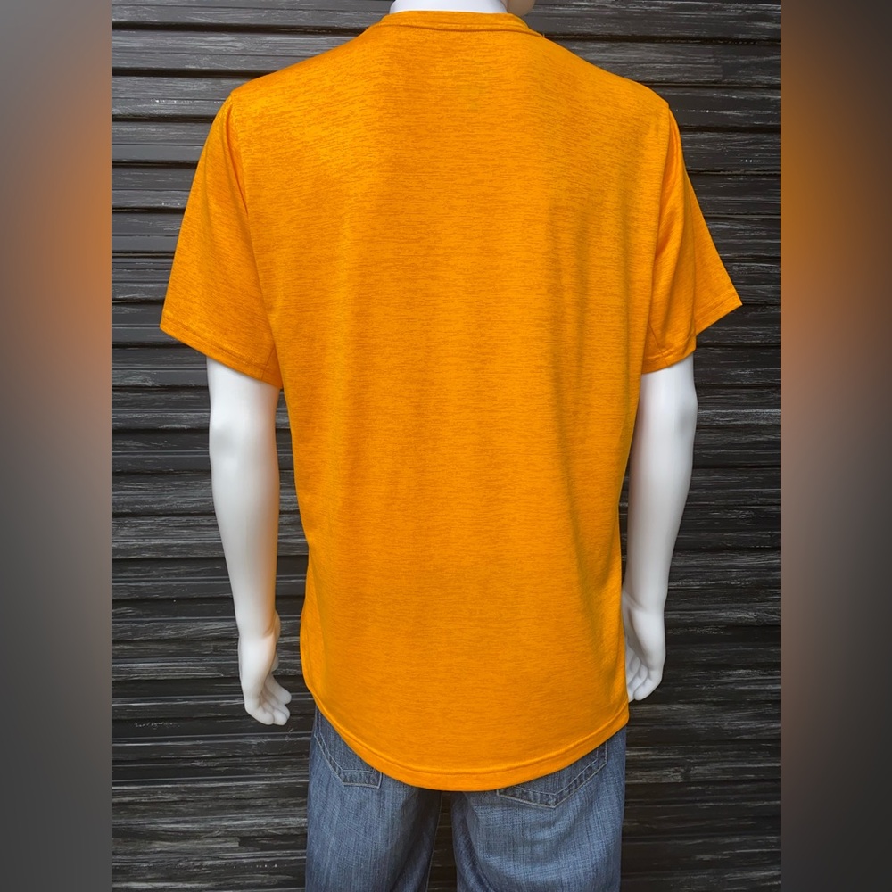 Nike Dri-FIT T-Shirt Mens Large Orange Athletic Performance Training Shirt - Picture 5 of 7